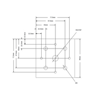 32-9090M16-0 MODULAR SOLUTIONS FOOT & CASTER CONNECTING PLATE<br>90MM X 90MM, M16 HOLE